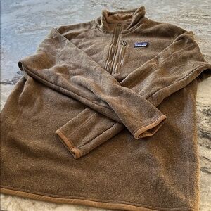 Patagonia Brown Fleece Quarter-Zip Pullover